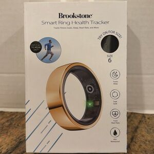 Brookstone Smart Ring Health tracker Size 6 Gold New in Box